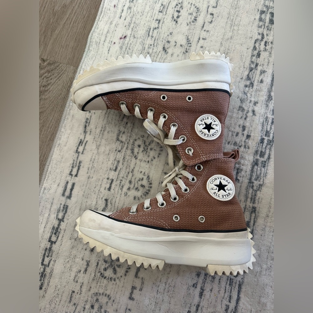 Wmns Converse Run Star Hike High Platform Shoe / Pink Rose / us 3youth
